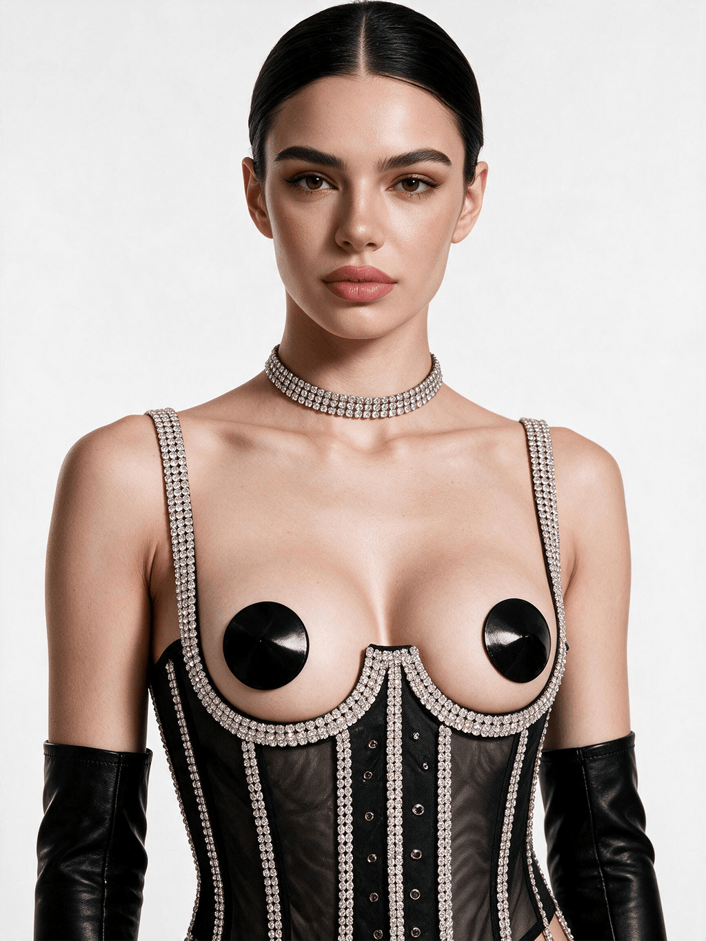 Crystal Tassel Bustier Set